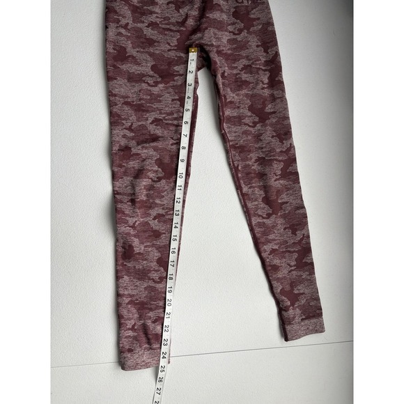 Gymshark Burgundy Camo Seamless High Waisted Workout Leggings Womens Size S - Picture 5 of 5